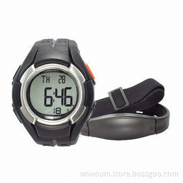 Heart Rate Monitor with Calorie Counter, CE-certified, RoHS Directive-compliant